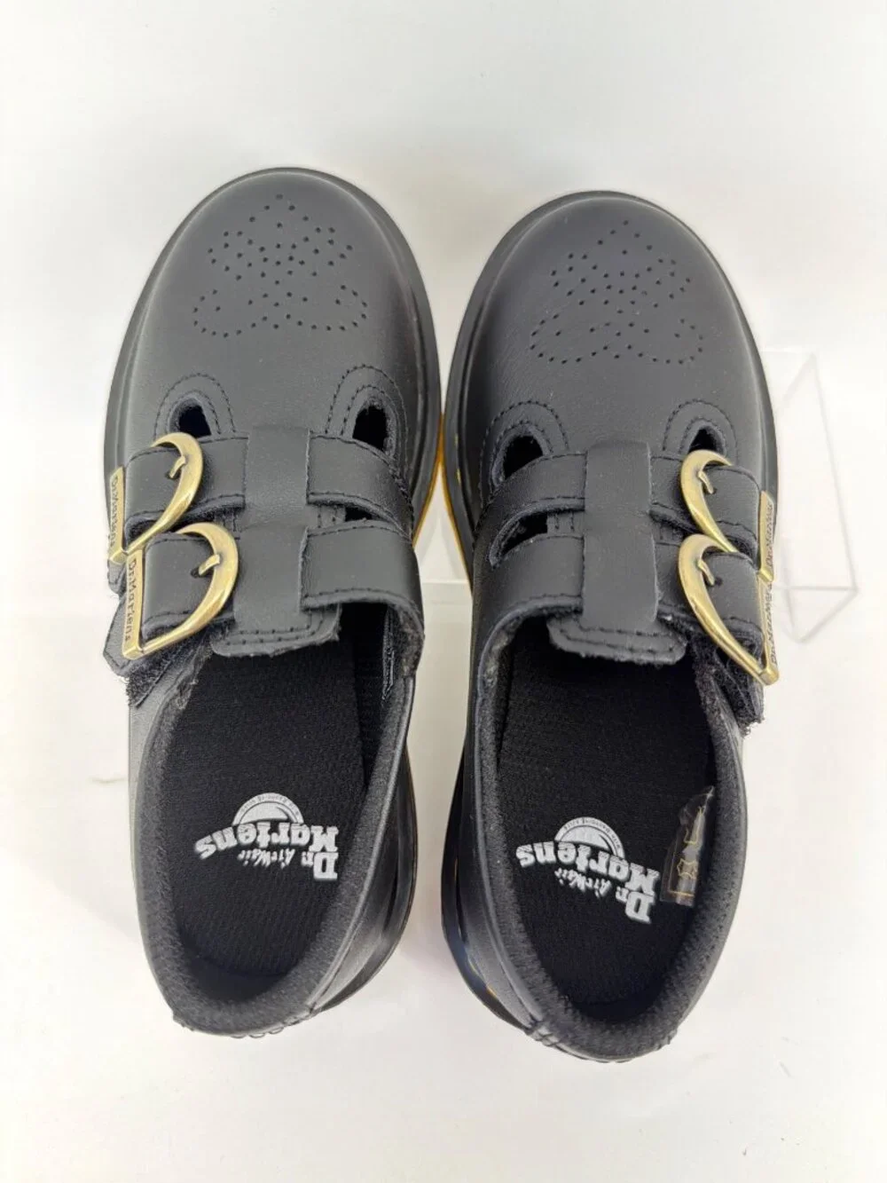 Dr Martens 8065 Black Leather Mary Jane Formal Girl Shoes Kids Size 12